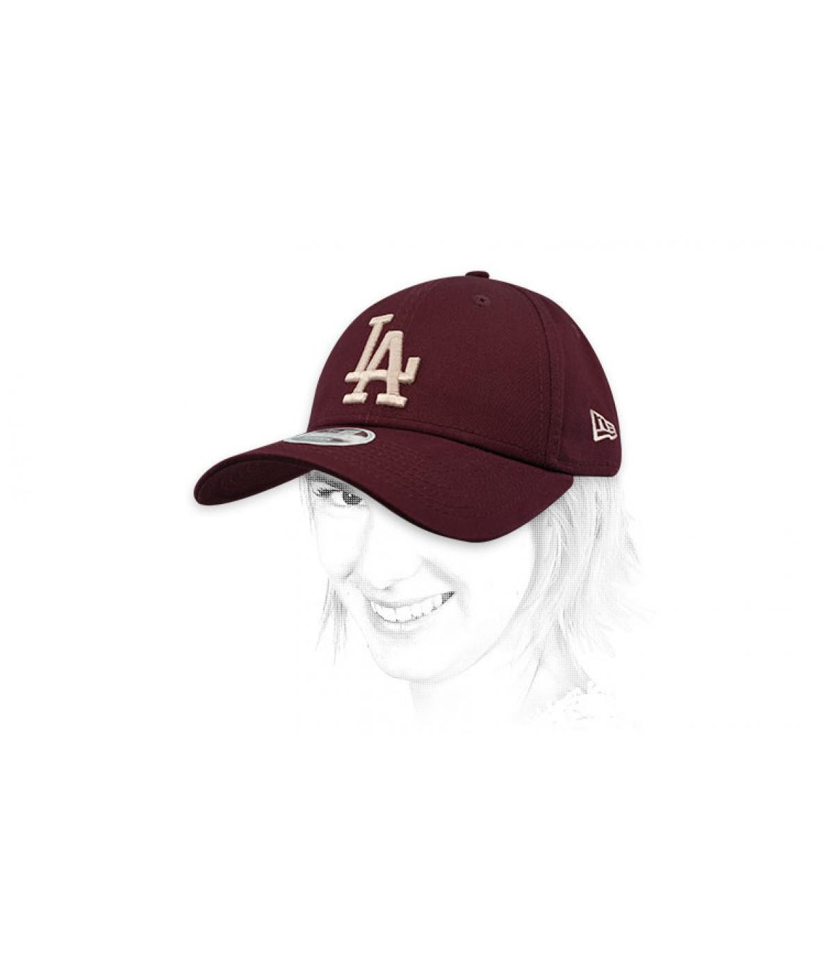 casquette LA femme bordeaux Casquette Wmns Leagues Ess La maroon